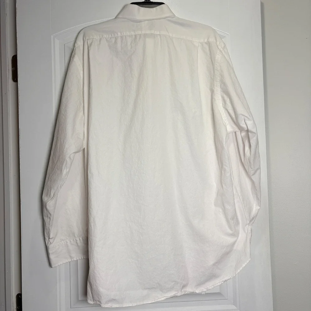 Polo Ralph Lauren Button Down Mens 18 34/35 White Regent Custom Fit Dress Shirt